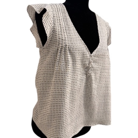 ๐ค Forever 21 White & Black Geometric Print Sleeveless Top โ Size Small - Picture 4 of 5